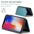 Miniatyrbillede 5 af 7: CaseMe Shockproof Cover Kortholder Stander 4-rums iPhone XS Max Grön