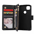 Miniatyrbild 2 av 7: Google Pixel 4a 4G/LTE Multifunktionellt Plånboksfodral Zipper 8-Fack Svart