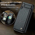 Miniatyrbillede 1 af 7: CaseMe Shockproof Cover Kortholder Stander 4-rums iPhone XS Max Sort