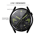 Miniatyrbild 6 av 7: Heltäckande Skal Huawei Watch 3 42mm 9H Härdat Glas Transparent
