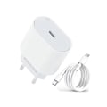 Miniatyrbillede 1 af 5: Komplet 20W USB-C højhastighedsoplader med USB-C-kabel White