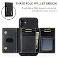 Miniatyrbillede 4 af 8: 8-POWER iPhone 11 Stødsikkert cover med magnetkortholder DG.MING Afmonter Black