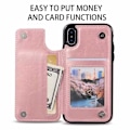 Pikkukuva 7 / 7: iPhone XS Max -iskunkestävä kotelo, 3-taskuinen Flippr Rose Gold -korttikotelo Pink gold
