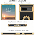 Miniatyrbillede 8 af 11: Google Pixel 7 Elegant & Stöttåligt Skal med Ringhållare Flawless Svart