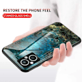 Pikkukuva 10 / 10: OnePlus Nord N20 5G Marmorskal 9H Härdat Glas Baksida Glassback V2 MultiColor Svart/Guld