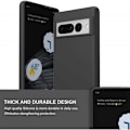 Miniatyrbillede 5 af 7: Google Pixel 7 Pro Ultra tyndt blødt gummibelagt mat sort cover Black