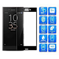Miniatyrbild 1 av 2: 2-PACK Xperia XZ1 Härdat Glas 0.26mm 2.5D 9H Fullframe Svart