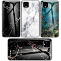 Pikkukuva 1 / 8: Google Pixel 4 Marble Shell 9H Tempered Glass Back Glassback V2 Black Svart/Guld