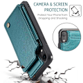 Miniatyrbillede 4 af 8: CaseMe Shockproof Cover Kortholder Stander 4-rums iPhone XR Grön