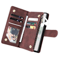 Miniatyrbillede 7 af 8: Google Pixel 6A multifunktionelt pung etui Lynlås 8-lomme Black