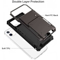 Miniatyrbild 3 av 7: iPhone 12 Mini Stöttåligt Skal med Kortfack Void Svart