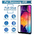 Miniatyrbillede 2 af 7: Samsung A50 Hærdet glas 0,26mm 2,5D 9H Fullframe Transparent