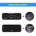 Miniatyrbild 2 av 4: SCART till HDMI Adapter / Omvandlare Svart