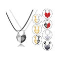 Miniatyrbild 2 av 11: Parhalsband Eternal Promise Hjärta Magnetisk Mattsvart