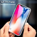 Miniatyrbillede 6 af 8: iPhone XR stødabsorberende skal 9H hærdet glas bagside af glas Transparent