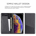 Pikkukuva 2 / 8: iPhone XS Max Elegant -kotelo PU-nahkaa ja RFID-esto Black