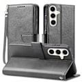 Miniatyrbillede 1 af 5: Samsung S24 Pung Etui PU Læder 4 RUMMER - Sort