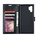 Pikkukuva 2 / 3: Samsung Note 10 Plus lompakkokotelo, PU-nahka, 4 osastoa Black