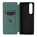 Pikkukuva 2 / 9: Xperia 1 III Flip Case -korttipaikka CarbonDreams Green Green