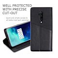 Miniatyrbild 4 av 7: OnePlus 7T Pro Elegant Fodral i PU-Läder med RFID Block Svart