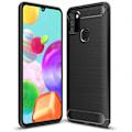 Miniatyrbillede 1 af 10: Samsung A21s stødsikker Shell SlimCarbon Black