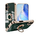 Miniatyrbild 1 av 5: iPhone 16 Elegant & Stöttåligt Skal med Ringhållare Flawless - Mörkgrön