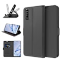 Pikkukuva 1 / 5: Sony Xperia 10 IV Flip Case Skin Pro V2 korttilokerolla Black