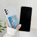 Miniatyrbild 2 av 4: Stöttåligt Skal med Kortfack Förstärkta Hörn Samsung A23 5G Transparent