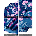 Miniatyrbild 4 av 6: Herr Hawaiian skjorta och shorts set Regular Fit kortärmad casual funky strand flamingo skjorta set M M Blue Flamingo