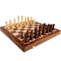 Miniatyrbild 9 av 10: Schackset i Trä, Schackgåva, Vikbart Schackbräde, Reseschackbräde, Vikbart Bärbart Schackspel