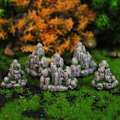 Miniatyrbild 6 av 8: 30 st Simulerad mini stenparti Stort stenparti Landskapsdekor Miniatyr falskt träd Lekstuga Tillbehör akvarell slott prydnader minihus