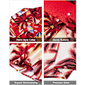Miniatyrbild 4 av 6: Herr Hawaiian skjorta och shorts set Regular Fit kortärmad casual funky strand flamingo skjorta set S S Red Beach