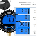Miniatyrbild 2 av 5: Digital Däcktrycksmätare Däcktester Display Lufttrycksmätare Snabbkoppling Kopplingstråd