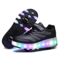 Skor med rullar Led lysande skor med rullar Roz 28-39 black black 36