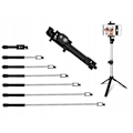 Miniatyrbild 5 av 9: Selfiestick / tripod mobilstativ med bluetooth fjärrkontroll Black Svart