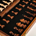 Miniatyrbild 6 av 10: Schackset i Trä, Schackgåva, Vikbart Schackbräde, Reseschackbräde, Vikbart Bärbart Schackspel