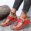 Miniatyrbild 4 av 5: Bekväma Rhinestone Wedge Slippers för kvinnor - halkfria sommarsandaler40 Svart