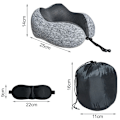 Miniatyrbild 2 av 11: Rese-Kit 3-i-1 med Memory foam - Nackkudde & Sovmask 400