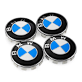Miniatyrbild 1 av 3: 4 stycken 68 mm blå och vita navkapslar BMW