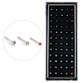 Miniatyrbild 1 av 8: 60 STK/ Set Strass Nose Ring Ben Stud Rostfritt stål Multicolor