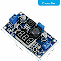 Miniatyrbild 2 av 5: 2 stycken DC-DC BUCK Spänningsomvandlare Effektmodul justerbar modul stabil 36V 24V 12V till 5V 2A Effektmodul med LED-display