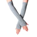 Yksiväriset käsivarrenlämmittimet, sormettomat & pitkät - Harmaa [35cm] harmaa Grey one size