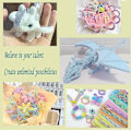 Miniatyrbild 3 av 4: 200 st 7 färger piprensare för pyssel chenille stång tillbehör pastell macaron färgglada