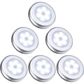 LED-skåp/skåp 6 Night Closet Light LED-rörelsesensorljus med magnetisk bas slivery