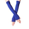 Armvarmere ensfarvede, fingerløse & lange - Blå [35cm] Blå Blue one size