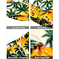 Pikkukuva 5 / 6: Miesten Havaiji-paita ja shortsit -setti Regular Fit lyhythihainen rento funky ranta flamingo paita setti L L Yellow Beach