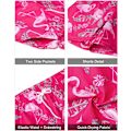 Pikkukuva 5 / 6: Miesten Havaiji-paita ja shortsit, normaali istuvuus, lyhythihainen, rento, funky ranta flamingo-paitasetti 5XL 5XL Pink Flamingo