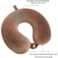 Miniatyrbillede 4 af 6: Rejsepude Nakkepude Memory Foam Rejsepuder Hovedstøttepude til fly Tog Bil Kontorrejser Essentielle flypuder til en lang tid Brow Brown One Size