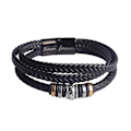 Miniatyrbillede 3 af 5: Flettet kunstlæderarmbånd Reb Justerbart Armbånd Gave