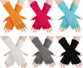6 par unisex halvfingerhandskar varma